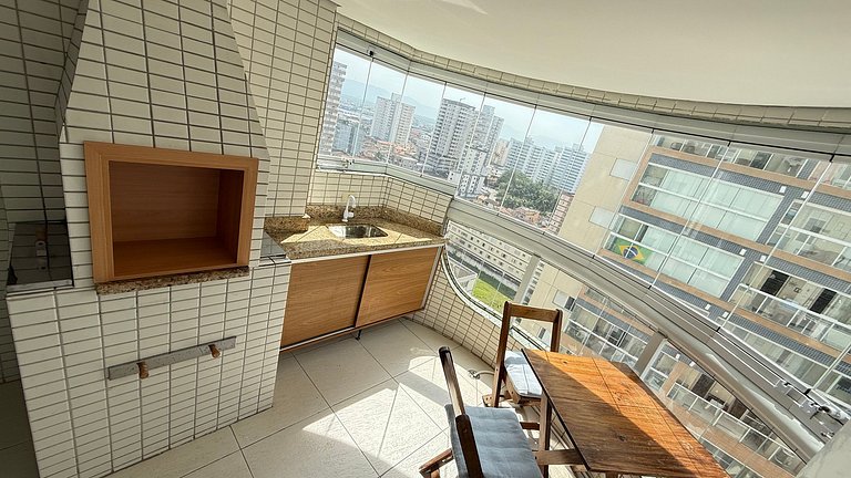 Apartamento de temporada Pé na areia Praia Grande - Caribas2