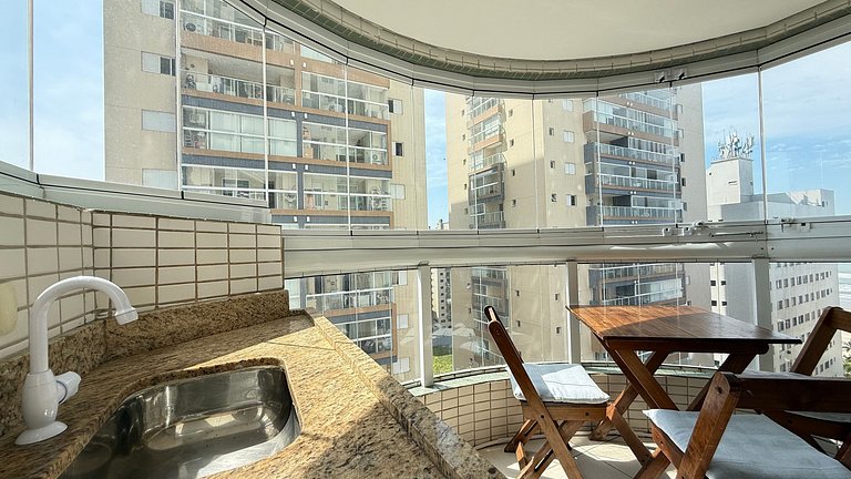 Apartamento de temporada Pé na areia Praia Grande - Caribas2