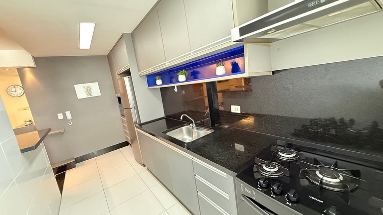 Apartamento de temporada Pé na areia Praia Grande - Caribas2
