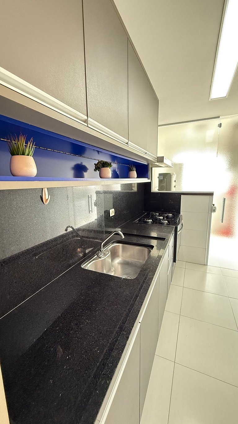Apartamento de temporada Pé na areia Praia Grande - Caribas2